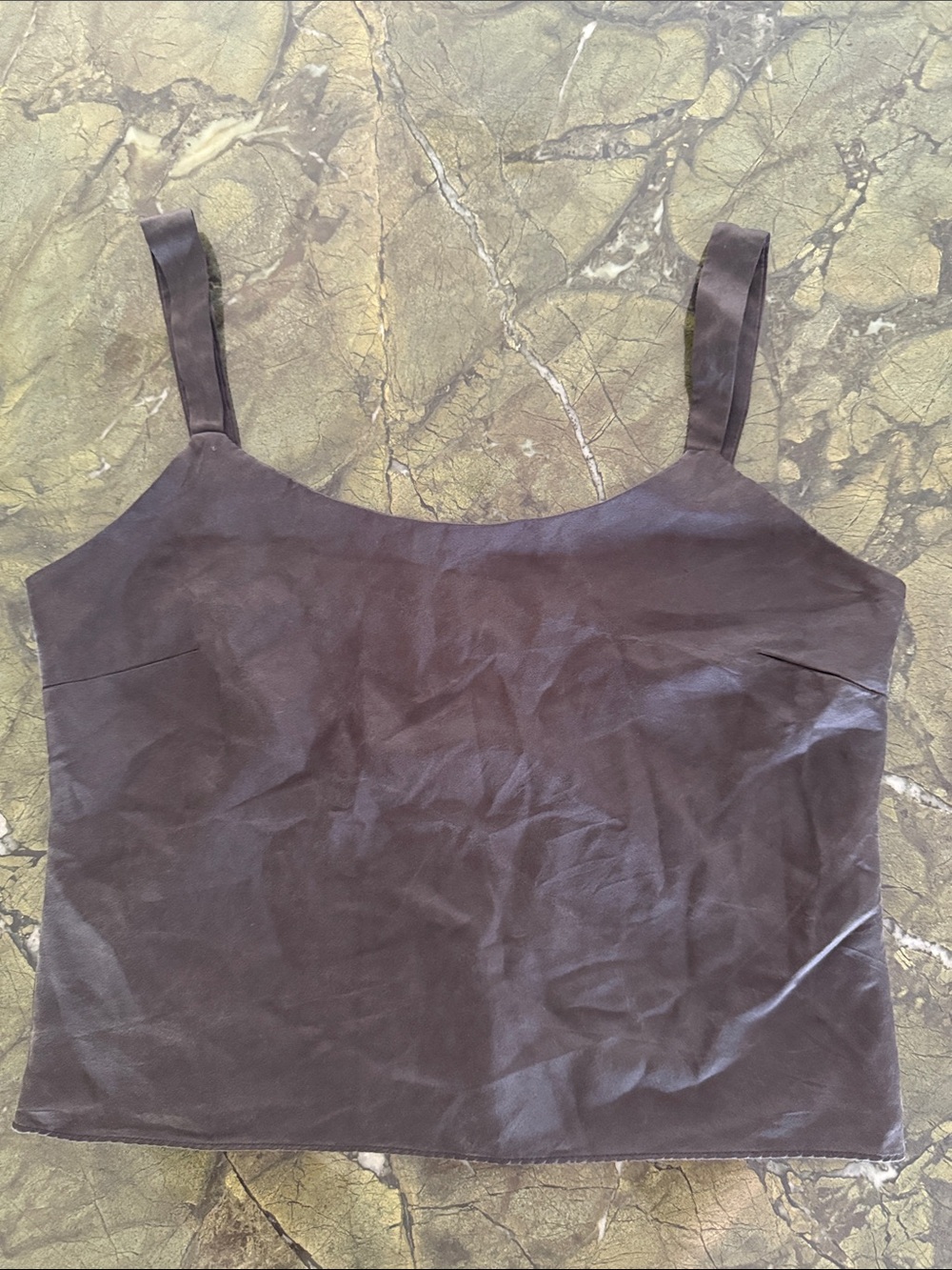 Lafayette 148 New York Black Silk Cropped Camisole size 4